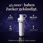 Blaubeere Infused — 45.000+ Kunden. 4,8/5 Bewertung. Bis zu 5L pro Pod. 0g Zucker. 0 Plastikflaschen.