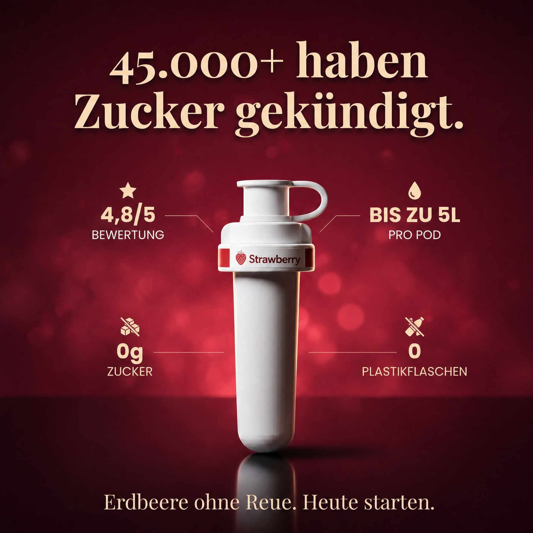 Erdbeere Infused — 45.000+ Kunden.