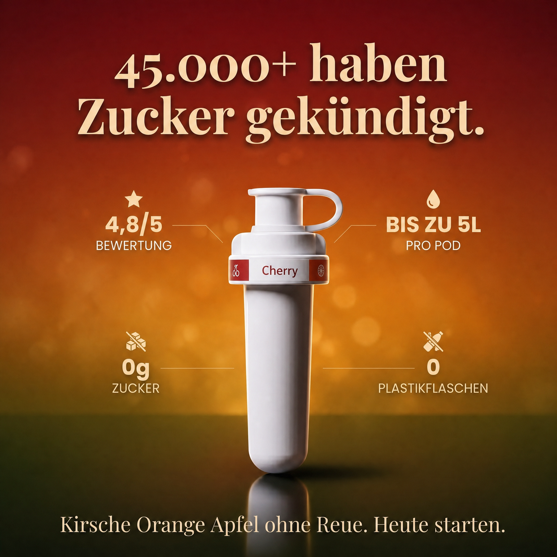 Kirsche Orange Apfel Infused — 45.000+ Kunden.